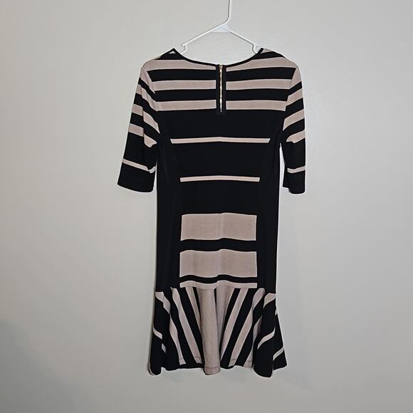 Gabby Skye Beige & Black Fit & Flare Dress Sz 8 - Picture 7 of 12